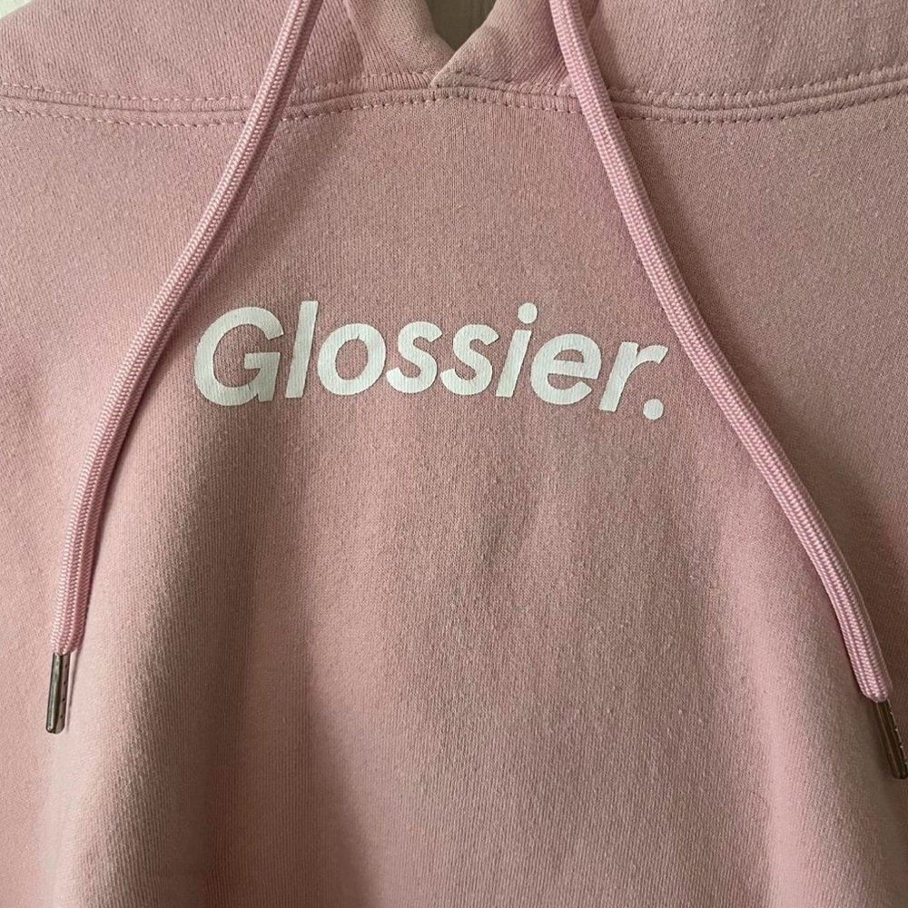 Minimal Y2K Glossier Original Pink Oversized Hoodie